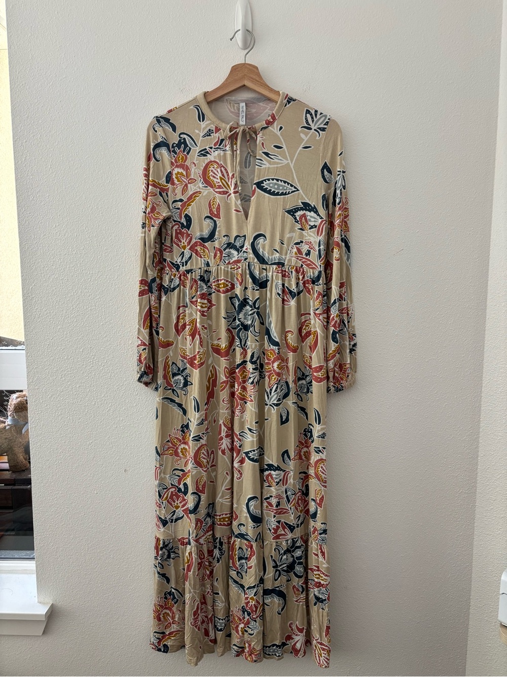 Rachel Pally long-sleeve maxi dress tropical botanical print